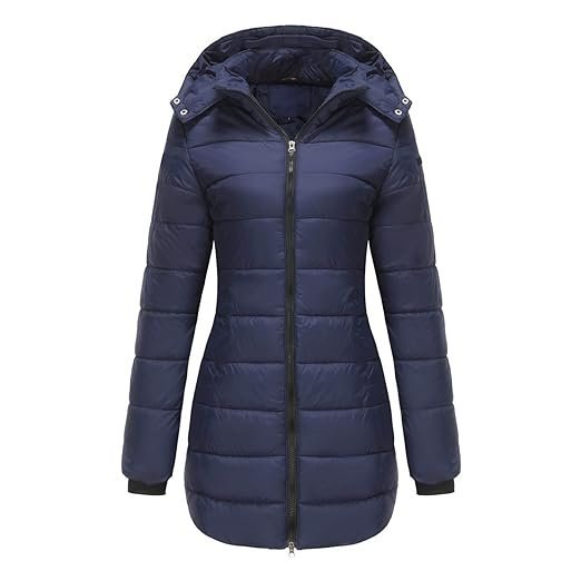 Women’s Water-Repellent Cotton Jacket with Detachable Hood Lapel Collar Autumn Winter Coat - Image 3