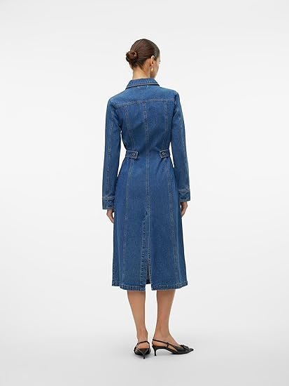 Women's Cotton A-Line Midi Dress - Image 3