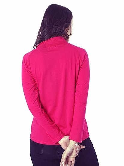 Women's Cotton Regular Fit Tshirt Full Sleeve Zipper Tshirt T-Shirt Full Sleeves - Image 3