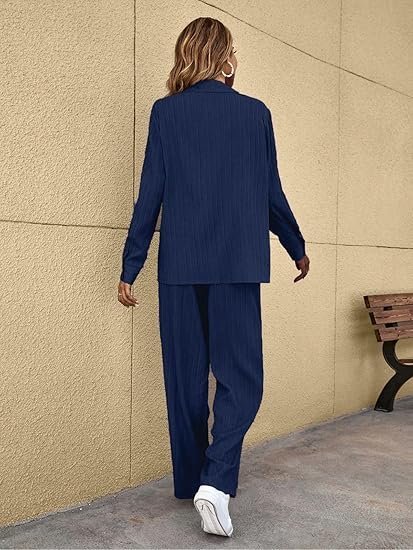 Stylish Co-ord Set for Women – Trendy Korean Summer Travel Outfit | Lightweight Two Piece Dress for Beach & Holiday Look | Casual Style | Textured | Full Sleeve - Image 2