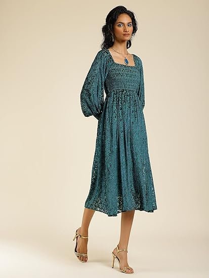 Women's Teal Maxi Dress - Image 3