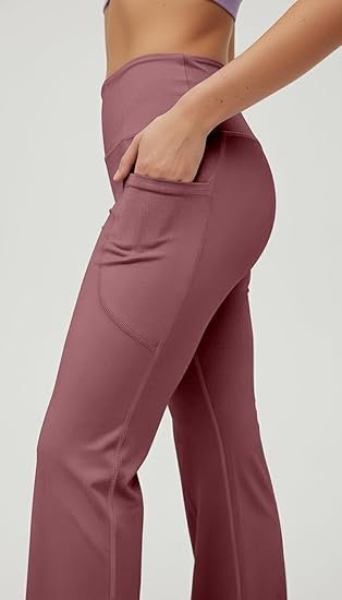 High Waist Wide Leg with Side Pockets || Stretchable Tights || Sports Fitness Activewear Yoga Pants for Women - Image 4